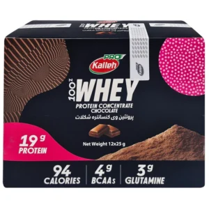 پودر پروتئین وی با طعم شکلاتی کاله پرو - 400 گرم بسته 12 عددی
